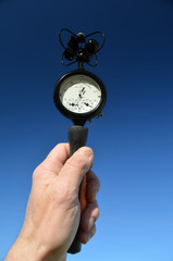 Pocket anemometer, vintage. Soviet period (1980-th) Incription - Cup anemometer, made in USSR,1982...