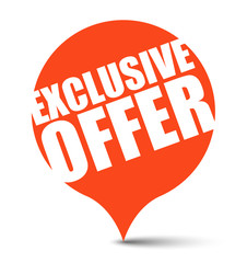 red vector banner exclusive offer