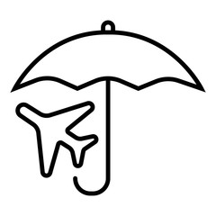 plane line icon vector illustration