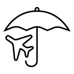 plane line icon vector illustration