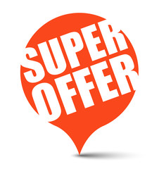 red vector banner super offer