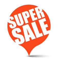 red vector banner super sale