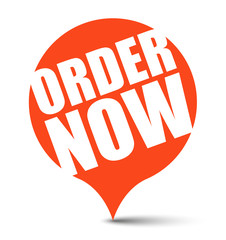 red vector banner order now