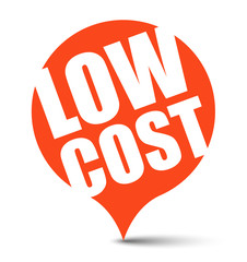 red vector banner low cost