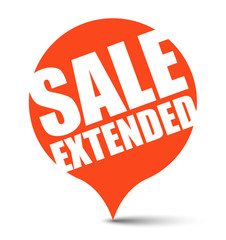 red vector banner sale extended