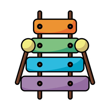 xilophone child toy flat style icon