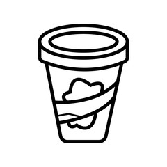 Hot drinks as coffee or tea icon