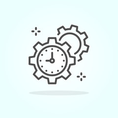 Time Management vector  Icon Colored File Style Illustration   