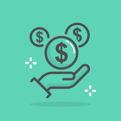 Income vector  Icon Colored File Style Illustration   