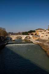 River Tiber in Roma.