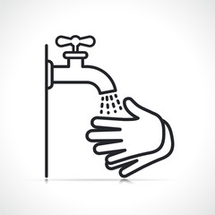 Vector washing hands icon symbol