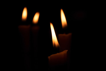Candlelight in the night about religion