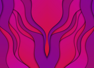 Abstract color wavy illustration. Curve lines.