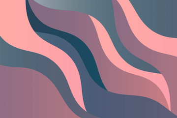 Abstract color wavy illustration. Curve lines.