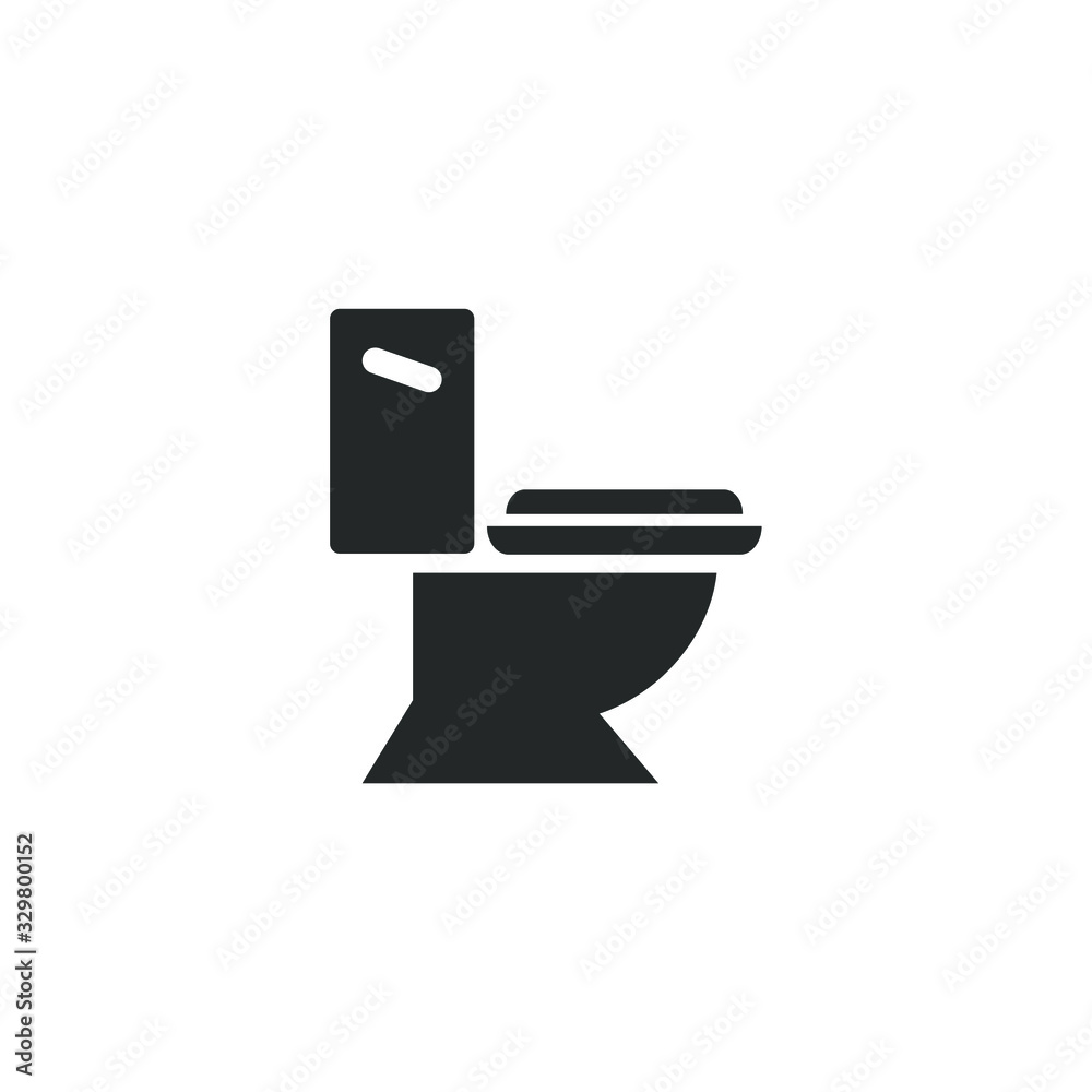 Poster apartment toilet icon vector sign isolated for graphic and web design. toilet cleaning symbol templa