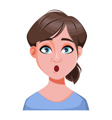 Face expression of beautiful business woman