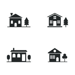 house icon vector sign isolated for graphic and web design. Cottage house symbol template color editable on white background