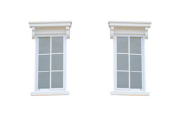 Vintage window style isolated on white background.This had clipping path.