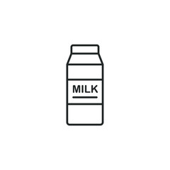 milk icon vector sign isolated for graphic and web design. milk bottle symbol template color editable on white background