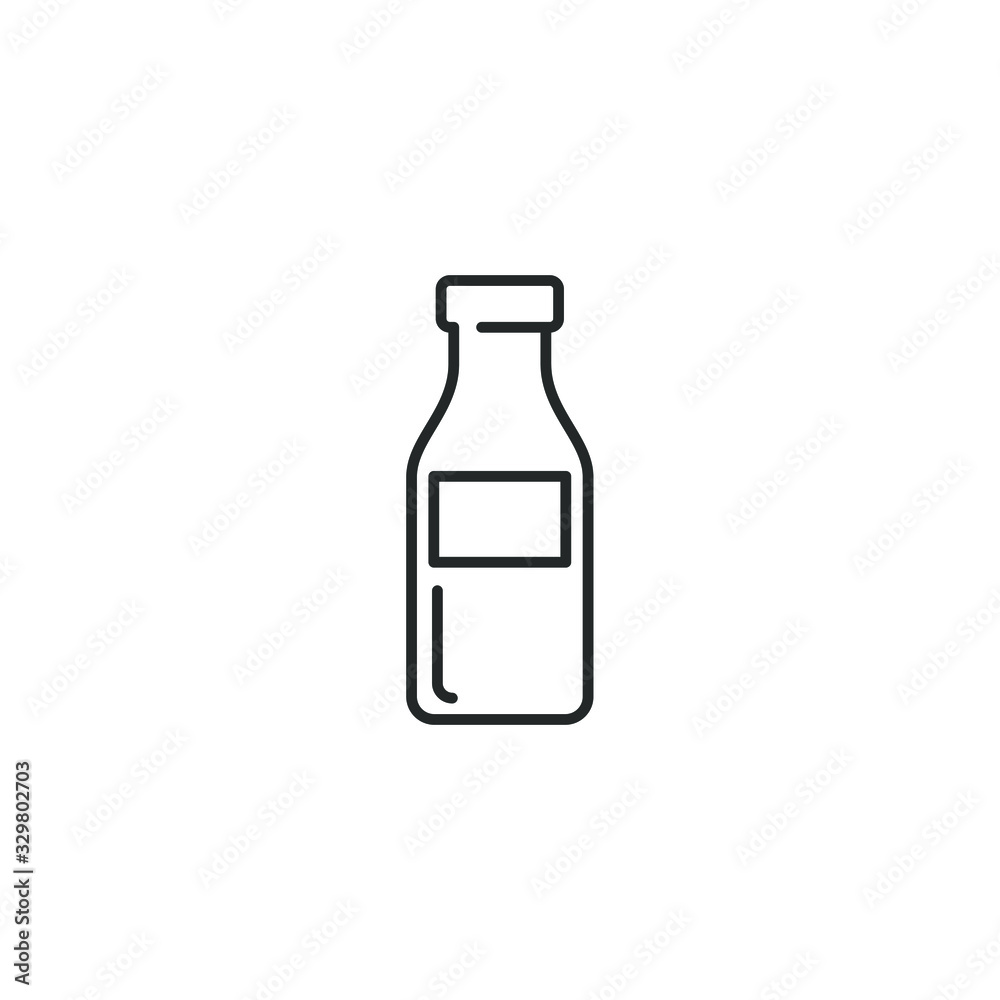 Aufkleber milk icon vector sign isolated for graphic and web design. milk bottle symbol template color editabl