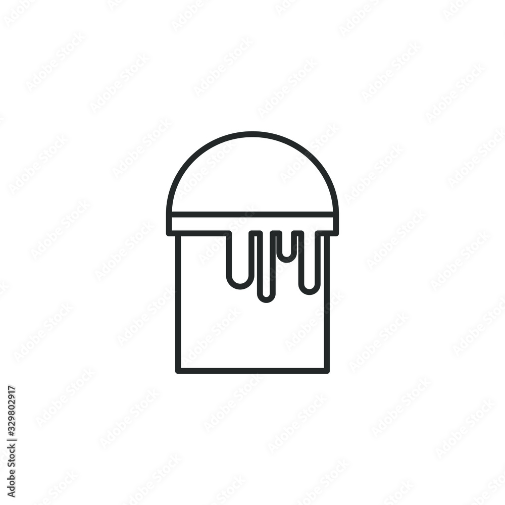 Poster paint can icon vector sign isolated for graphic and web design. paint for wall symbol template color