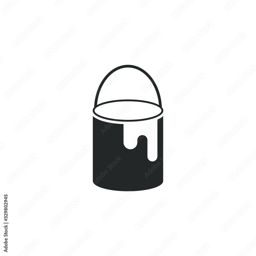 Aufkleber paint can icon vector sign isolated for graphic and web design. Paint for wall symbol template color editable on white background