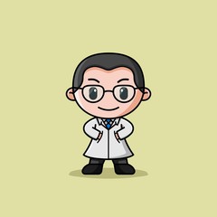 doctor wear coat logo character mascot