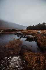 Irland Landschaft See mit Nebel