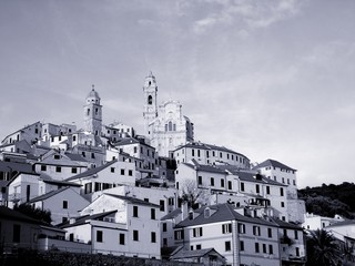 Cervo Ligure, Italy - 02/15/2020: Travelling around the Riviera Ligure in winter days. Beautiful...