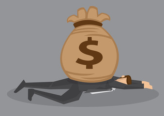 Killed by Heavy Costs Vector Illustration