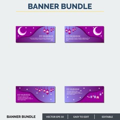 Naklejka premium Eid Mubarak is an Islamic holiday throughout the world. This islamic banner can be used for social media, advertising, campaign and others.
