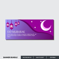Eid Mubarak is an Islamic holiday throughout the world. This islamic banner can be used for social media, advertising, campaign and others.