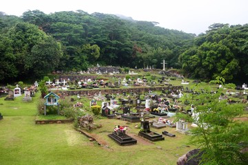 Cimeti&egrave;re de La Digue, Seychelles