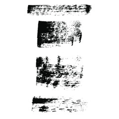 Vector brush strokes. Hand drawn brush splash. Real paint strokes. Graphic resources. Dry brush