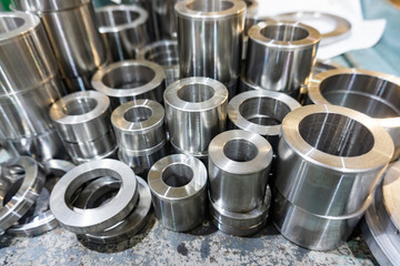 Remote rings of different lengths and diameters, after turning.