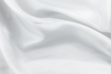 Plakat Fabric texture white crumpled background