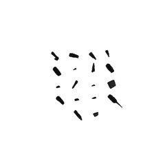 Felt tip pen strokes. Hand drawn strokes. Real felt-tip pen