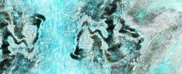 Turquoise aquamarine black gray white abstract marble granite natural stone texture panorama