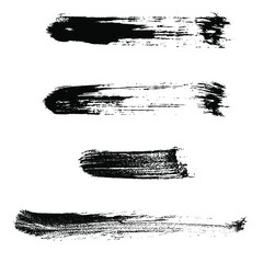 Vector brush strokes. Hand drawn brush splash. Real paint strokes. Graphic resources