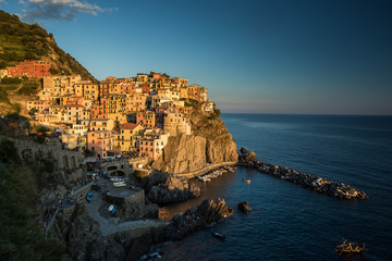 Manarola Village, Cinque Terre Coast of Italy. Manarola is a beautiful small town in the province of La Spezia, Liguria, north of Italy.