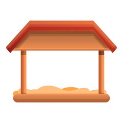 Bird house tent icon. Cartoon of bird house tent vector icon for web design isolated on white background