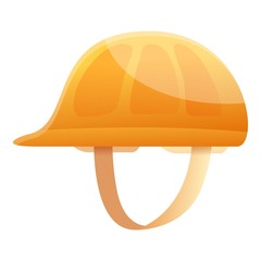 Road repair helmet icon. Cartoon of road repair helmet vector icon for web design isolated on white background