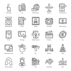  Business and Commerce Line Icons Pack 