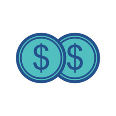 money coin icon collection, trendy style