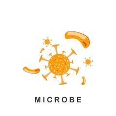 Immune system vector icon logo. Health bacteria virus protection. Medical prevention human germ. Vector illustration