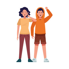 activists people protesting avatar characters