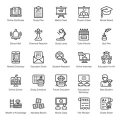  Learning and Education Line Icons Pack 