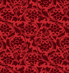 chinese geometry vector seamless pattern oriental red