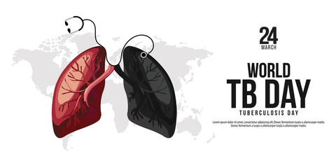 World Tuberculosis Day Poster Or Banner Background.