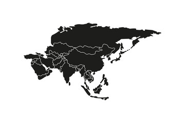 best Asia outline world map